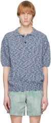 Le17septembre Blue Two-button Polo In Blue