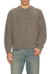 Le17septembre Boucle Reverse Seam Pullover In Gray