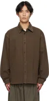 Le17septembre Brown Button Denim Shirt In Brown