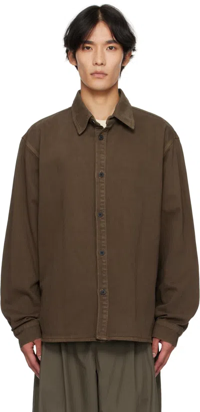 Le17septembre Brown Button Denim Shirt