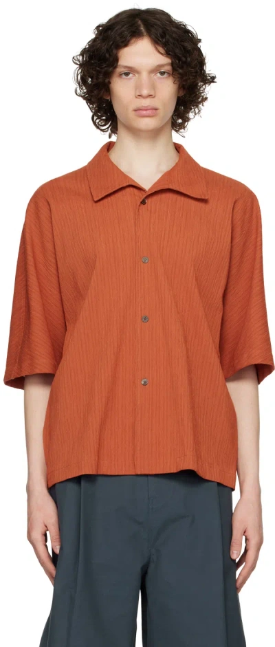 Le17septembre Brown Pleated Shirt