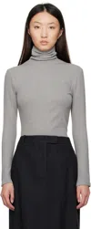 Le17septembre Gray Asymmetrical Turtleneck