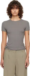 Le17septembre Gray Basic Wool T-shirt In Gray