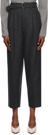 Le17septembre Gray Belted Trousers In Gray