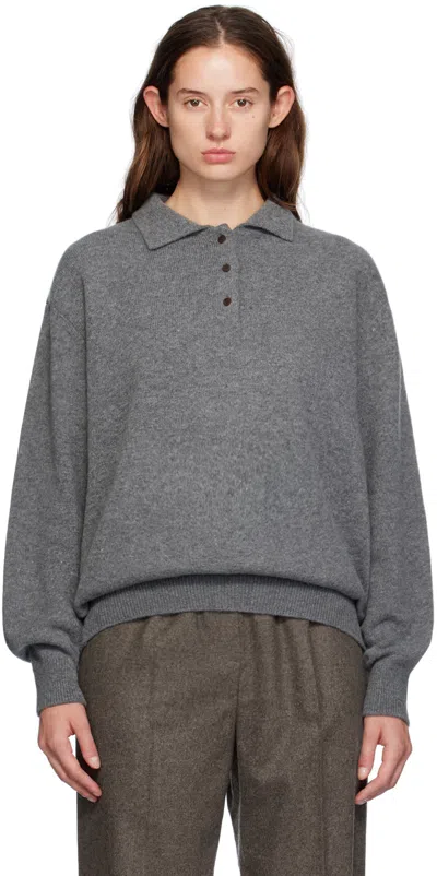 Le17septembre Gray Collar Sweater