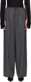Le17septembre Gray Drawstring Easy Wool Trousers