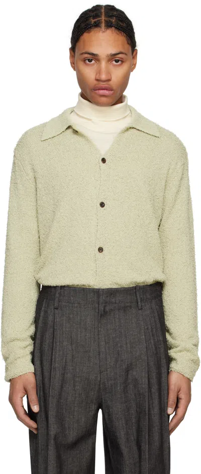 Le17septembre Green Textured Button Down Shirt In Mint