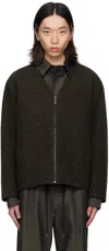 Le17septembre Khaki V-neck Jacket In Khaki