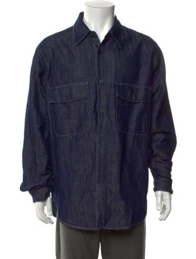 Pre-owned Le17septembre Long Sleeve Denim Shirt In Blue