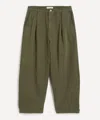 Le17septembre Mens Khaki One-tuck Wide Denim Jeans In Green