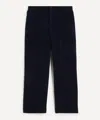 Le17septembre Mens Side Button Corduroy Trousers In Blue