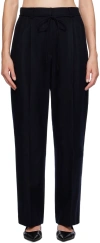 Le17septembre Navy Straight Trousers In Navy