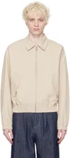 Le17septembre Off-white Oversized Bomber Jacket In Ivory