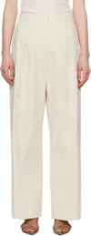 Le17septembre Off-white Relaxed Trousers In Ivory