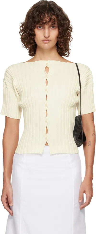 Le17septembre Off-white Millie Knit Short Cardigan