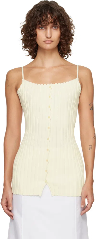 Le17septembre Off-white Millie Knit Sleeveless Top In Neutral