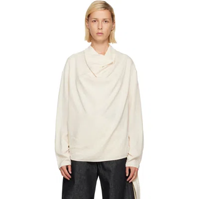 Le17septembre Off-white Silky Wrap Draped Blouse