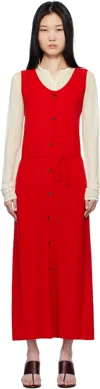 Le17septembre Red Knit Maxi Dress In Red