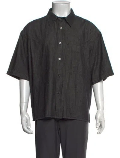 Pre-owned Le17septembre Short Sleeve Denim Shirt In Grey