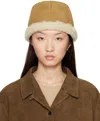 Le17septembre Tan & Beige Reversible Faux-shearling Hat