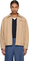 Le17septembre Tan Over Dyeing Denim Jacket In Beige