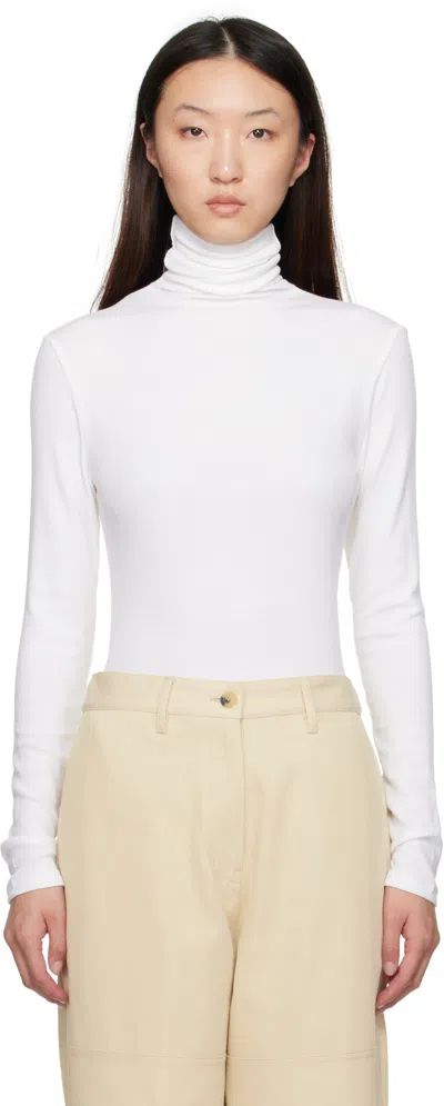 Le17septembre White Asymmetrical Turtleneck