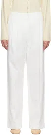 Le17septembre White Claire Cotton Twill Trousers In White