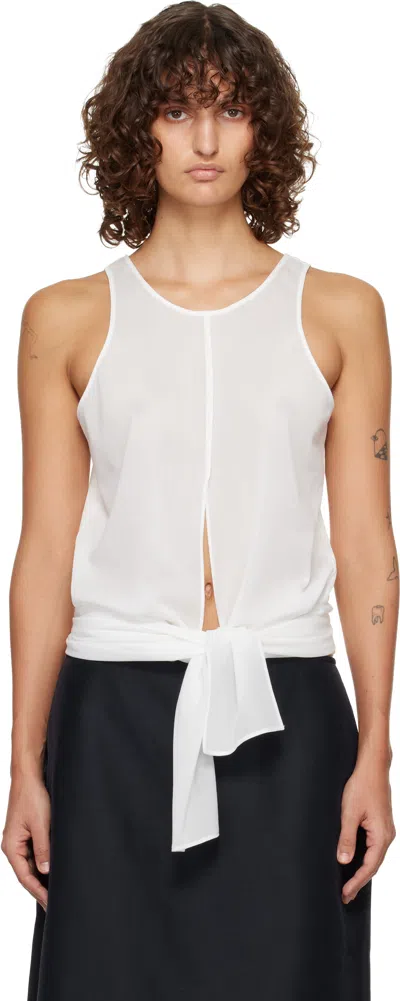Le17septembre White Self-tie Sleeveless Tank Top