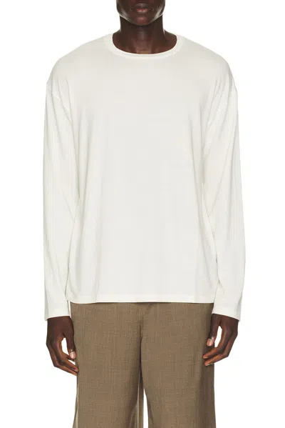 Le17septembre Wool Blend Long Sleeve Tee Shirt In White