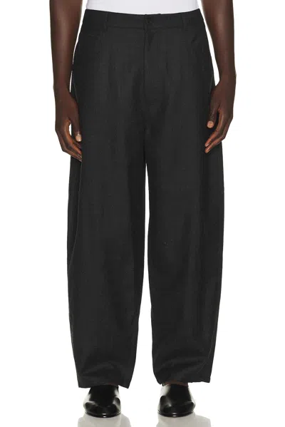Le17septembre Wool Curved Trousers In Blue