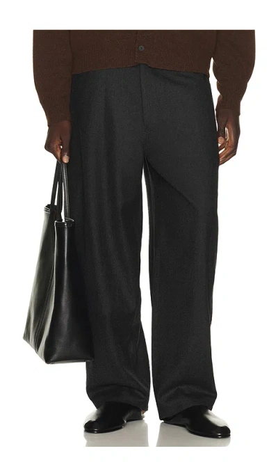 Le17septembre Wool Curved Trousers In Black