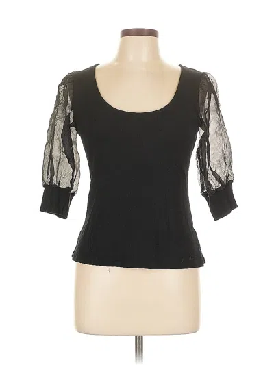 Pre-owned Lea & Viola 3/4 Sleeve T-shirt In Black