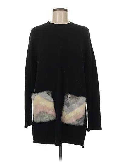 Pre-owned Lea & Viola Cardigan Sweater In Black
