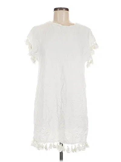 Pre-owned Lea & Viola Casual Dress In White