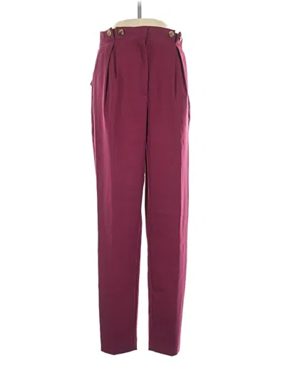 Pre-owned Lea & Viola Casual Pants In Burgundy