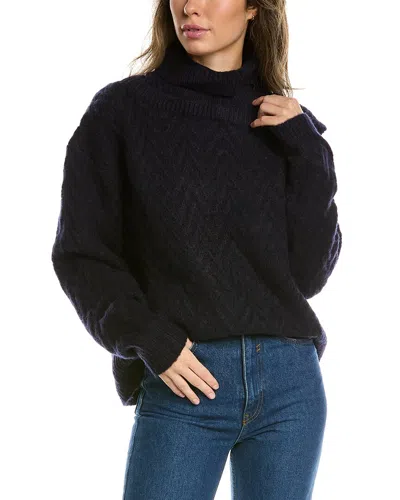 Lea & Viola Chunky Wool-blend Sweater In Blue