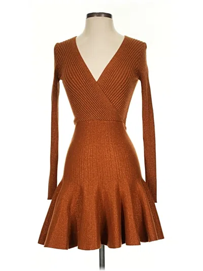 Pre-owned Lea & Viola Cocktail Dress In Brown