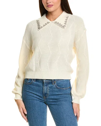 Lea & Viola Crystal Collar Sweater