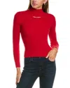 Lea & Viola Women's Long Sleeve Cut-out Mockneck Top In Red