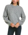 Lea & Viola Embellished Camel-blend Sweater In Grey