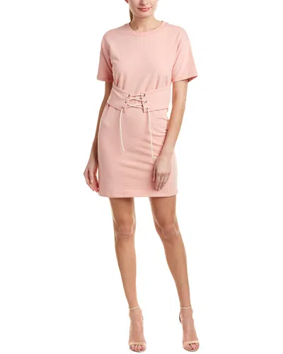 Lea & Viola Front Corset Sheath Dress In Pink