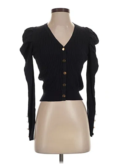 Pre-owned Lea & Viola Long Sleeve Top Black Sweetheart Neckline Tops