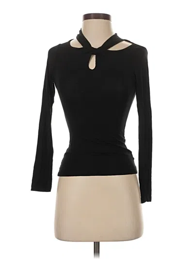 Pre-owned Lea & Viola Long Sleeve Turtleneck In Black