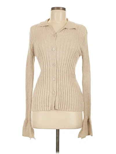 Pre-owned Lea & Viola Long Sleeve Turtleneck In Tan