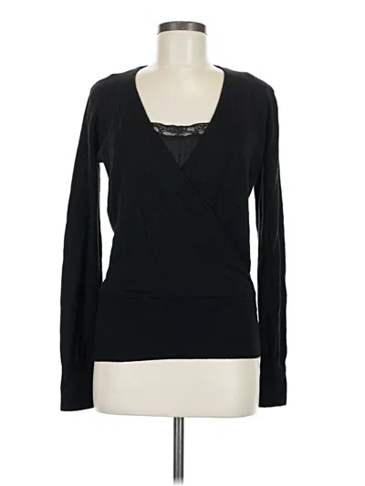 Pre-owned Lea & Viola Pullover Sweater In Black