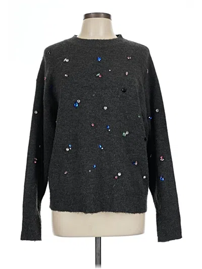 Pre-owned Lea & Viola Pullover Sweater In Gray