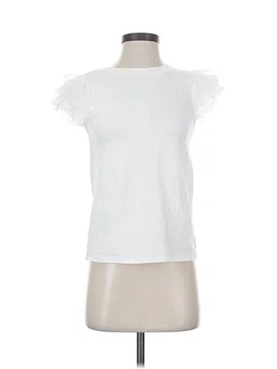 Pre-owned Lea & Viola Short Sleeve T-shirt In White