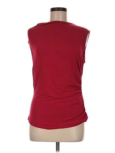 Pre-owned Lea & Viola Sleeveless T-shirt In Burgundy