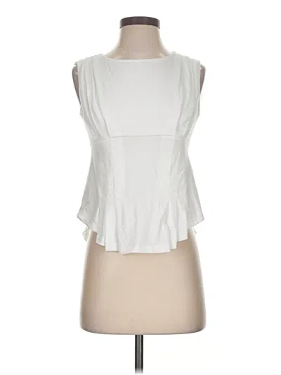 Pre-owned Lea & Viola Sleeveless T-shirt In White