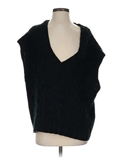 Pre-owned Lea & Viola Sweater Vest In Black